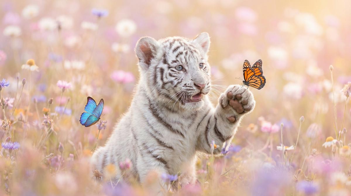 小马拉大车白虎幼崽视频